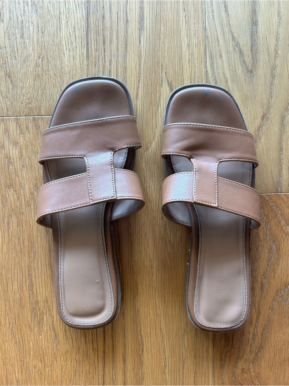 Style & Co. Women's Slide Sandals in Brown